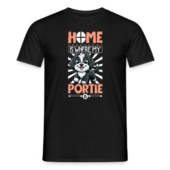 Home - Portuguese Water Dog - Men's T-Shirt - black - Front - AI Model Male 178 light (178cm)