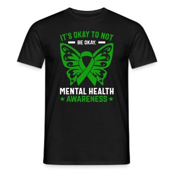 Psychologue en santé mentale Dépression - T-shirt homme - noir - Devant - AI Model Male 178 light (178cm)