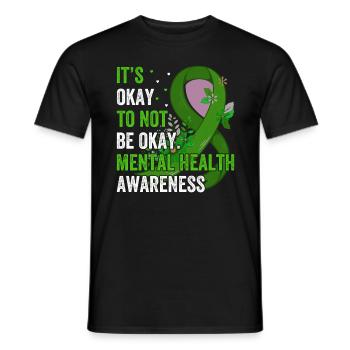 Psychologue en santé mentale Dépression - T-shirt homme - noir - Devant - AI Model Male 178 light (178cm)