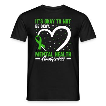 Psychologue en santé mentale Dépression - T-shirt homme - noir - Devant - AI Model Male 178 light (178cm)