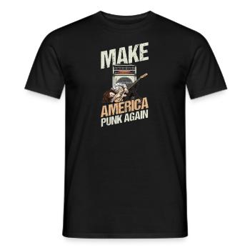 La musique rock rend l’Amérique punk à nouveau - T-shirt homme - noir - Devant - AI Model Male 178 light (178cm)