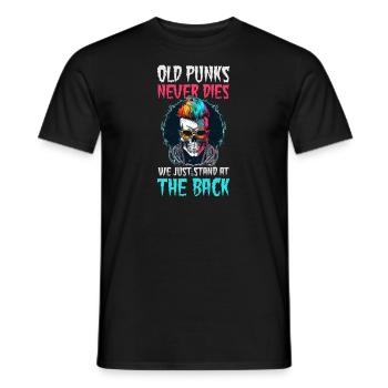 Rock Music Old Punks Stand At The Back - Men's T-Shirt - black - Front - AI Model Male 178 light (178cm)
