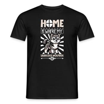 Page d’accueil - Saarlooswolfhund - T-shirt homme - noir - Devant - AI Model Male 178 light (178cm)