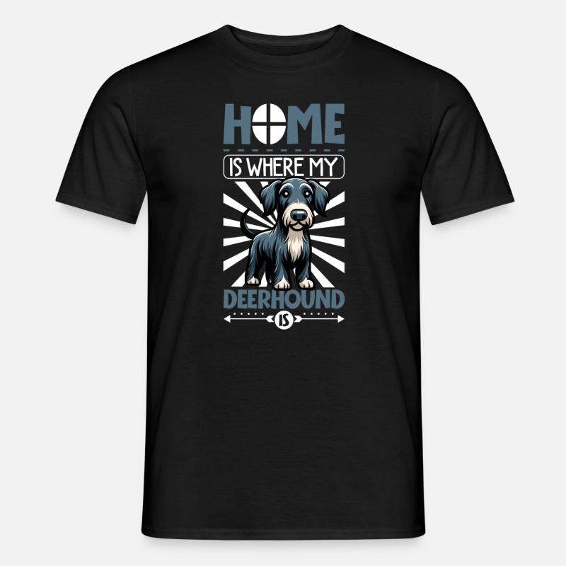Zuhause - Deerhound - Männer T-Shirt - Schwarz