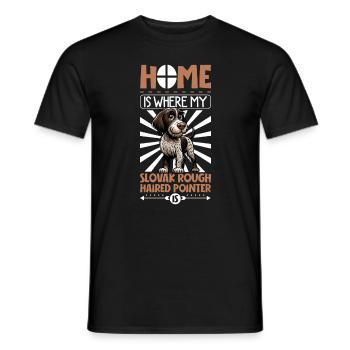 Accueil - Slovensky hrubosrsty stavac - T-shirt homme - noir - Devant - AI Model Male 178 light (178cm)