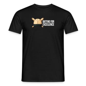 Baseball Coach Bating For Excellence - Men's T-Shirt - black - Front - AI Model Male 178 light (178cm)
