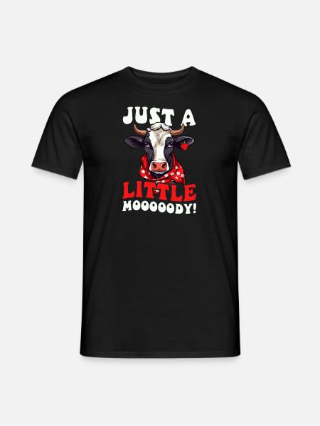 Cow Farmer Little Mooooody - Men's T-Shirt - black