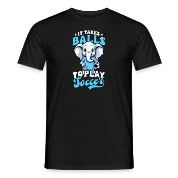 Fußballtrainer nimmt Bälle, um Fußball zu spielen - Männer T-Shirt - Schwarz - Vorne - AI Model Male 178 light (178cm)