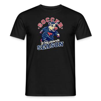 Soccer Coach Soccer Is Favorite Season - Men's T-Shirt - black - Front - AI Model Male 178 light (178cm)