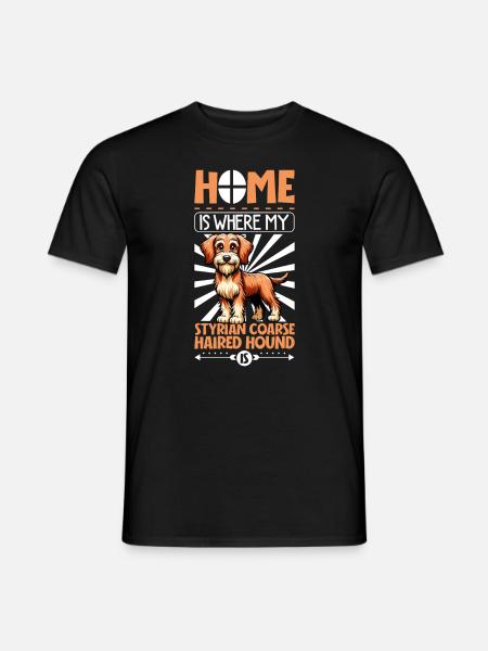 Home - Styrian Wire-haired Hound - Men's T-Shirt - black