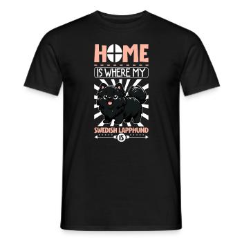 Accueil - Laponie suédoise - T-shirt homme - noir - Devant - AI Model Male 178 light (178cm)