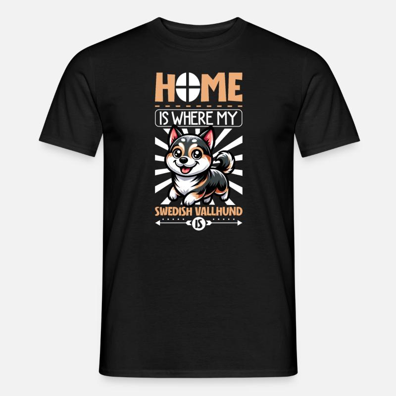 Zuhause - Västgötaspets - Männer T-Shirt - Schwarz