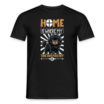 Accueil - Dogue du Tibet - T-shirt homme - noir - Devant - AI Model Male 178 light (178cm)
