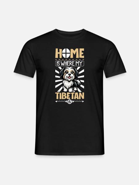 Home - Tibetan Terrier - Men's T-Shirt - black