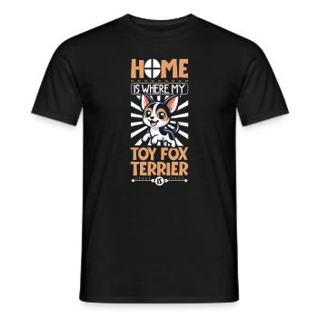 Accueil - American Toy Terrier - T-shirt homme - noir - Devant - AI Model Male 178 light (178cm)
