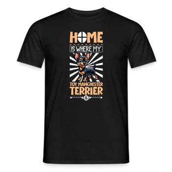 Home - Manchester Terrier - Men's T-Shirt - black - Front - AI Model Male 178 light (178cm)