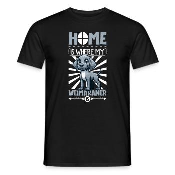 Accueil - Braque de Weimar - T-shirt homme - noir - Devant - AI Model Male 178 light (178cm)