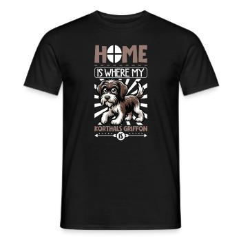 Accueil - Griffon Korthals - T-shirt homme - noir - Devant - AI Model Male 178 light (178cm)