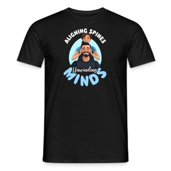 Chiropractor Aligning Spines Unwinding Minds - Men's T-Shirt - black - Front - AI Model Male 178 light (178cm)