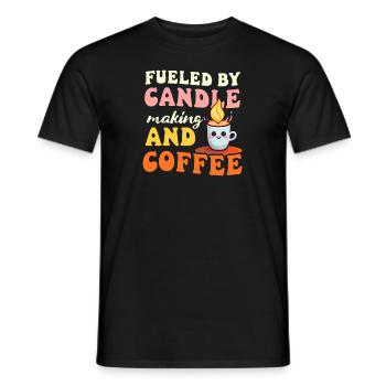 Candle Making By Candle Making And Coffee - Men's T-Shirt - black - Front - AI Model Male 178 light (178cm)