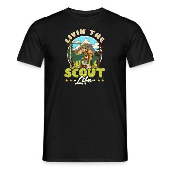 Scouting Scout Life - Men's T-Shirt - black - Front - AI Model Male 178 light (178cm)