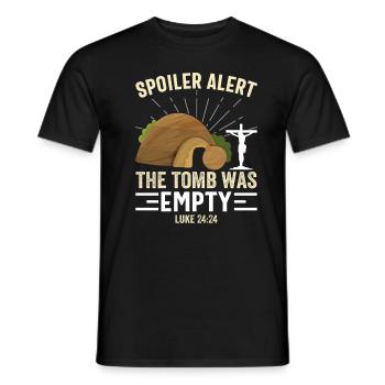 Spoiler Grabstätte war lerr Lustiger Oster Spruch - Männer T-Shirt - Schwarz - Vorne - AI Model Male 178 light (178cm)