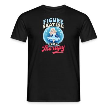 Patinage artistique Thérapie par le patinage - T-shirt homme - noir - Devant - AI Model Male 178 light (178cm)