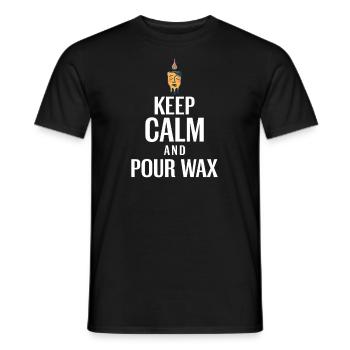 Candle Making Keep Calm and Pour Wax - Men's T-Shirt - black - Front - AI Model Male 178 light (178cm)