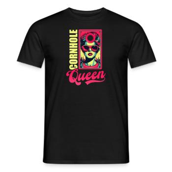 Cornhole Reine du trou de maïs - T-shirt homme - noir - Devant - AI Model Male 178 light (178cm)