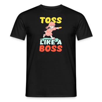 Cornhole Toss Like - Men's T-Shirt - black - Front - AI Model Male 178 light (178cm)