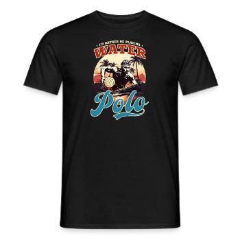 Water-polo Vintage Retro Sunset - T-shirt homme - noir - Devant - AI Model Male 178 light (178cm)