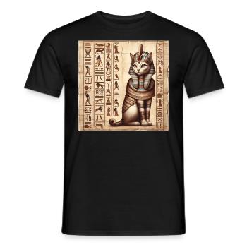 Pharaoh Papyrus Scroll Retro Desert - Men's T-Shirt - black - Front - AI Model Male 178 light (178cm)