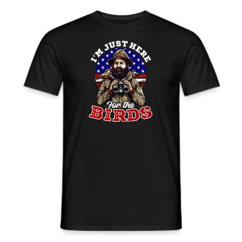 Birdwatcher ici pour les oiseaux - T-shirt homme - noir - Devant - AI Model Male 178 light (178cm)