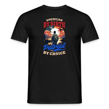 Birdwatcher American Birdwatcher - Men's T-Shirt - black - Front - AI Model Male 178 light (178cm)