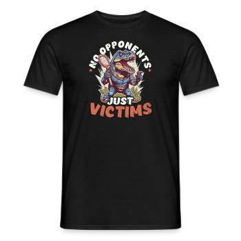 Lacrosse-Trainer Keine Gegner, nur Opfer - Männer T-Shirt - Schwarz - Vorne - AI Model Male 178 light (178cm)