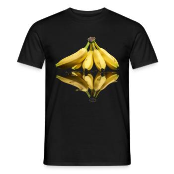 Banana Art Fruit Graphic Motif Artwork Banana - Men's T-Shirt - black - Front - AI Model Male 178 light (178cm)