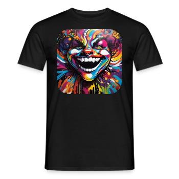 Verrückter Narr - Männer T-Shirt - Schwarz - Vorne - AI Model Male 178 light (178cm)