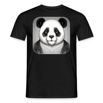 Cool Panda - Men's T-Shirt - black - Front - AI Model Male 178 light (178cm)