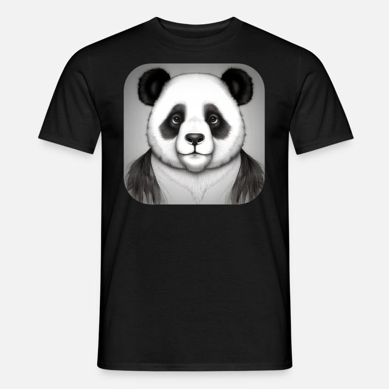 Cooler Panda - Männer T-Shirt - Schwarz