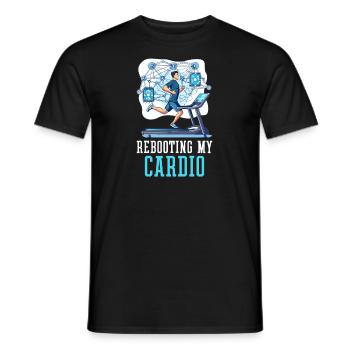 Network Engineering Rebooting Is My Cardio - Men's T-Shirt - black - Front - AI Model Male 178 light (178cm)