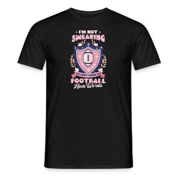 Maman de football ne jure pas les mots de maman de football - T-shirt homme - noir - Devant - AI Model Male 178 light (178cm)