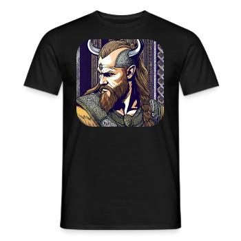 Stolzer Wikinger Krieger Germane - Männer T-Shirt - Schwarz - Vorne - AI Model Male 178 light (178cm)