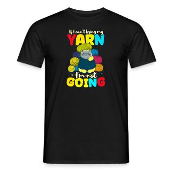 Le crochet ne peut pas apporter le fil ne viendra pas - T-shirt homme - noir - Devant - AI Model Male 178 light (178cm)