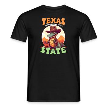 Texas-Liebhaber – besser als Ihr Staat - Männer T-Shirt - Schwarz - Vorne - AI Model Male 178 light (178cm)