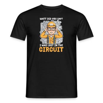 Elektrotechnik Watt Hast du gesagt - Männer T-Shirt - Schwarz - Vorne - AI Model Male 178 light (178cm)