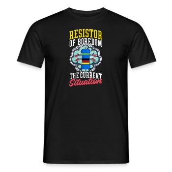 Elektrotechnik Widerstand der Langeweile - Männer T-Shirt - Schwarz - Vorne - AI Model Male 178 light (178cm)