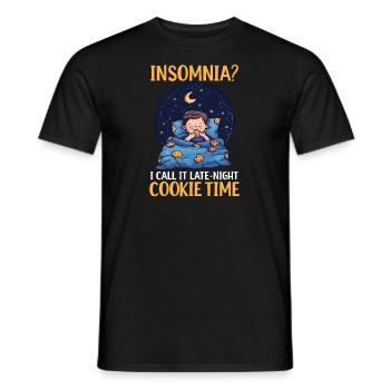 Cookie Lover Insomnia? Late-Night Cookie Time - Men's T-Shirt - black - Front - AI Model Male 178 light (178cm)