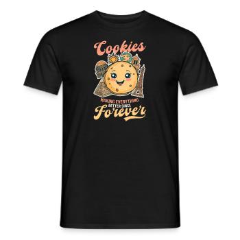 Cookie Lover Making Everything Better Since Foreve - Men's T-Shirt - black - Front - AI Model Male 178 light (178cm)