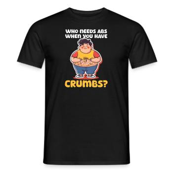 Amateur de biscuits, qui a besoin d’abdos quand on a des miettes ? - T-shirt homme - noir - Devant - AI Model Male 178 light (178cm)