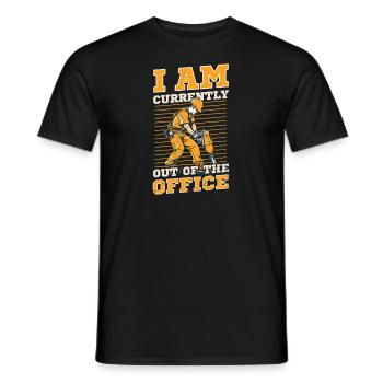 Straßenarbeiter Ich bin derzeit nicht im Büro - Männer T-Shirt - Schwarz - Vorne - AI Model Male 178 light (178cm)